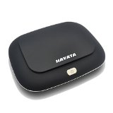 HAYATA Car Air Purifier Freshener HEPA - Helps With Allergies - Smart Mode Led light Travel Air Purifier Cleaner UV Sanitizer and Odor Reduction Ionizer Oxygen Bar with 12V DC Car Adapter black