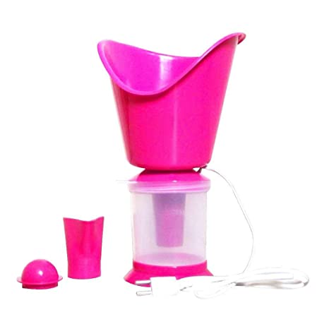 GODSON Vaporizer with 3 Attachments Facial Sauna Steamer, Nose Steamer, Cough Steamer, Nozzle Inhaler, Nose Vaporiser, steamer, vaporizer (Pink), Colour May be vary on Stock Availability
