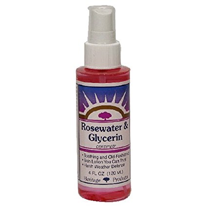 Heritage Products Rosewater & Glycerin, 4 Ounce