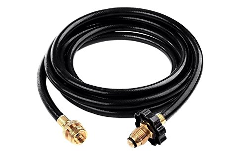 SHINESTAR 12feet Propane Adapter Hose Assembly with POL Connector for Most LP Tank Appliance to Refillable Propane Cylinder-CSA Certified