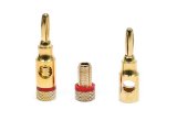 Monoprice 109437 High-Quality brass Speaker Banana Plugs - 5-Pair Open Screw Type