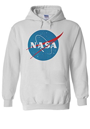 Nasa National Space Administration Logo White Men Women Unisex Hooded Sweatshirt Hoodie