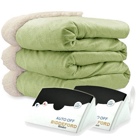 Biddeford Blankets Micromink Sherpa Electric Heated Blanket