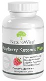 NatureWise Raspberry Ketones Plus Advanced Antioxidant and Green Tea Extract for Weight Loss Appetite Suppression Organic Kelp Resveratrol Vegan Gluten-Free 120 count