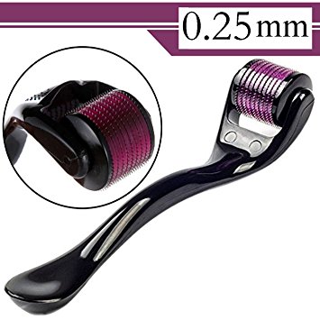 Derma Roller 540 Micro Needles Skin Roller Titanium Microneedles Tools Facial Skin Care Set 0.25 mm Purple