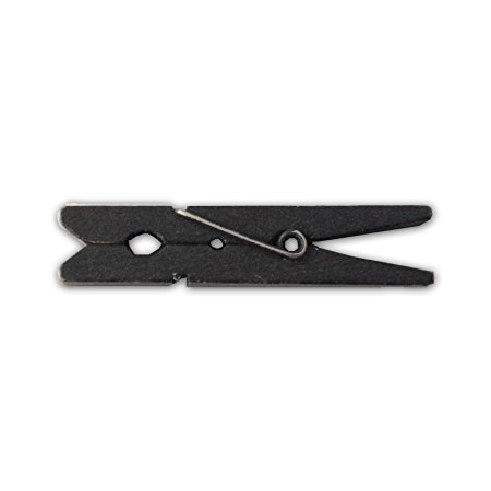LWR Crafts Wooden Small Clothespins 1-7/8" 4.8cm 50 Pieces Per Pack (Black)