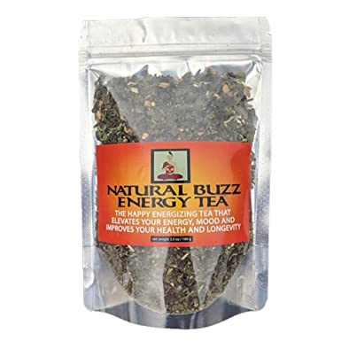 Natural Buzz Energy Tea-Boosts Your Energy And Calms Your Mind-More Energy And Health Benefits Than Coffee, Energy Drinks, Caffeine Pills And Herbal Supplements -100 Gms 30 Servings.