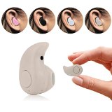 Mini Smallest Invisible PChero Bluetooth 40 Earphones Earbuds Headset Headphones with Mic Support Hands-free Calling For Most Bluetooth Smartphones Perfect for Using at Work Office - Natural