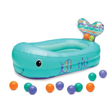 Infantino Fish Bubble Ball Inflatable Bathtub, Teal