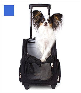 Valentina Valentti Deluxe Pet, Dog Travel Carrier Trolley Backpack with Wheels