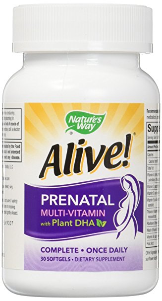 Nature's Way Alive! Prenatal Multi-Vitamin Tablets, Vanilla, 30 Count