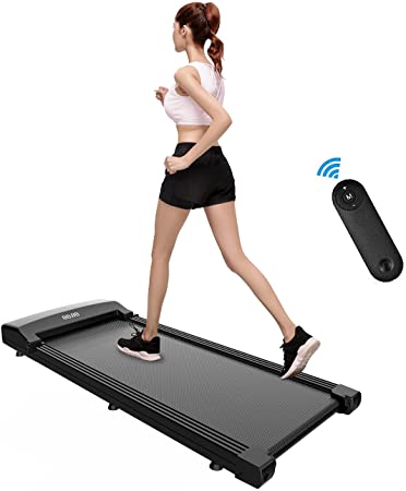 Under Desk Walking Treadmill -LINKLIFE Walking Machine Portable Flat Slim Treadmill with Remote Control Jogging Running Machine for Home/Office