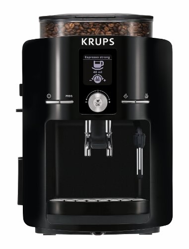 KRUPS EA8250 Espresseria Fully Automatic Espresso Machine Coffee Maker with Built-in Conical Burr Grinder Black