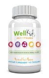 Childrens Multivitamin Combination Supplement - WellKids Multi  Vitamin D - Natural Color and Flavor - Gluten and Preservative Free - Quick Dissolving Chewable Gummy - Premium High Potency Ingredients