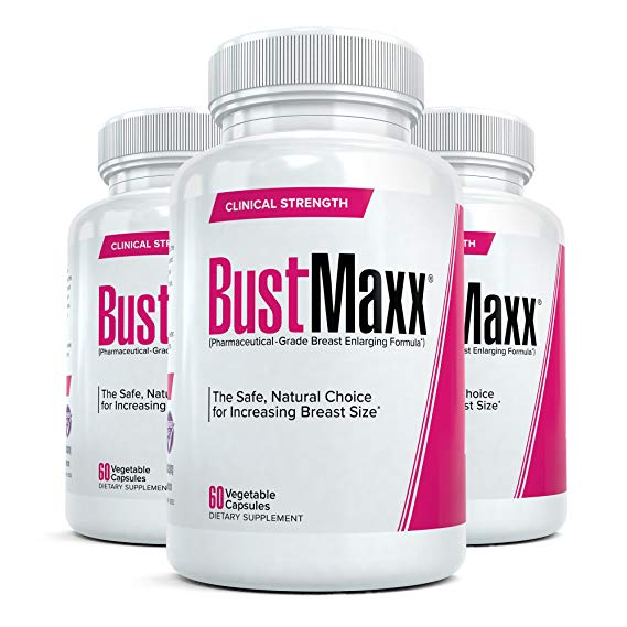 BustMaxx: The World’s Top Rated Bust and Breast Enhancement Pills - Natural Breast Enlargement and Female Augmentation Supplement Designed to Increase Breast and Bust Size, 60 Capsules (3 Bottles)
