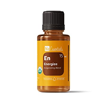 N8 Essentials Energize USDA Certified Organic Essential Oil Blend with Citrus Oils and Peppermint, 15 ml