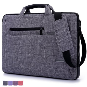 Brinch 156-Inch Multi-functional Suit Fabric Portable Laptop Sleeve Case Bag for Laptop Tablet Macbook Notebook - Grey
