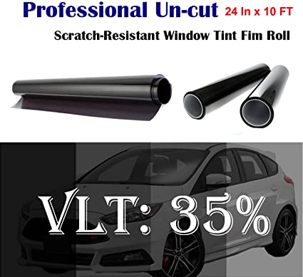 Mkbrother Uncut Roll Window Tint Film 35% VLT 24" in x 10' Ft Feet Car Home Office Glass