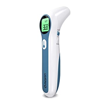 Medical Forehead and Ear Thermometer for Baby, Kids and Adults - Infrared Digital Thermometer with Fever Indicator - CE and FDA Approved