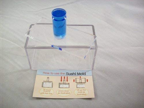 Premium Blue Round Rod Handle Single Acrylic Press Musubi Non Stick Sushi Maker