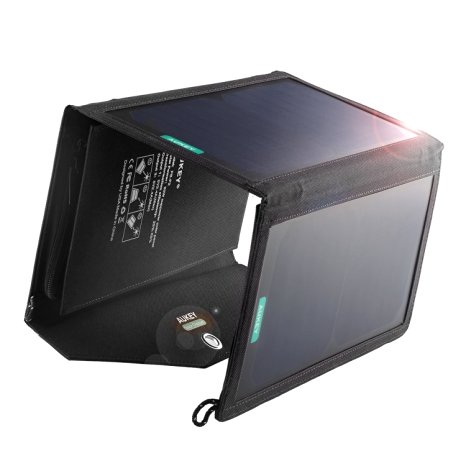 Spice Mobile M-5500 20W Solar Charger with Dual USB Ports plus AiPower Fast Charging Technology that Adapts to the Sun and your device automatically! (Up to 3.1A and 23.5% Efficient)