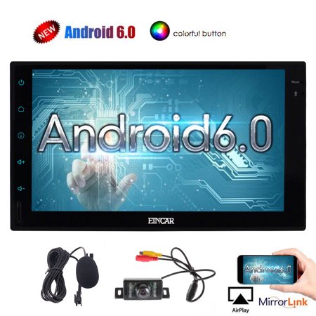 7 inch Android 6.0 Marshmallow Car Radio Stereo Bluetooth GPS Navigation 2 Din in Dash Head Unit Multimedia Player support USB SD 3g/4g Wifi OBD2 Cam-in Mirror Link + Free Rear Camera
