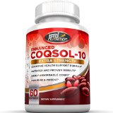 Top Rated COQ10 - PROVEN and PATENTED Results - 26x Higher Total CoQ10 COQSOL Absorption than normal COQ10 - 100mg Maximum Strength Coenzyme Q10 Supplement - Replenish Protect Boost And Energize Your Body - 60 Day Supply - 60 Softgels By BRI Nutrition
