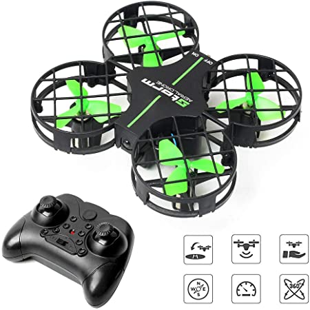 Mini Drone for Kids, RC Nano Small Quad-Copter, Altitude Hold, Headless Mode 3D Flips, One Key Return and Speed Adjustment, Best Drone Toy for Beginners (Green)