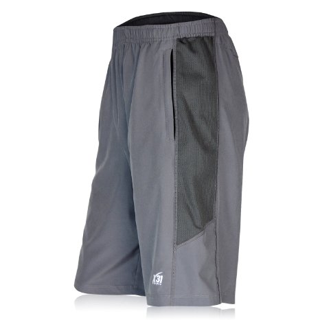 X31 Sports Mens Athletic Basketball Gym Running Shorts with Zipper Pockets