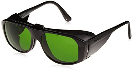Uvex S212 Horizon Safety Eyewear, Black Frame, Clear Hardcoat Lens with Flip-Up Shade 3.0 Hardcoat Lens