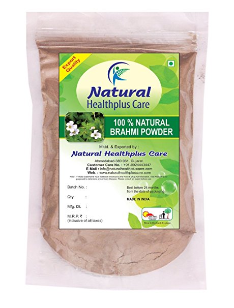100% Natural Brahmi Leaves (BACOPA MONNIERI) Powder for COMPLETE HAIR CARE NATURALLY by Natural Healthplus Care (1/2 lb / 8 ounces / 227 g)