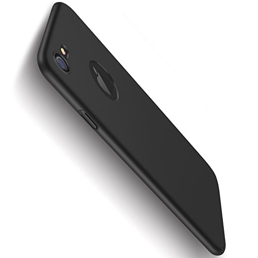 iPhone 7 Case, CASEKOO Slim Fit Shell Ultra Thin Hard Protective Scratch Resistant Matte Finish Back Cover for iPhone 7 - Black