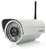Foscam FI8905W Outdoor WirelessWired IP Camera with 4mm Lens 50 Viewing Angle 100ft Nightvision - Silver