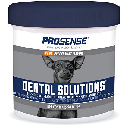ProSense Plus Peppermint Flavor Dental Solutions Wipes, 90 Count
