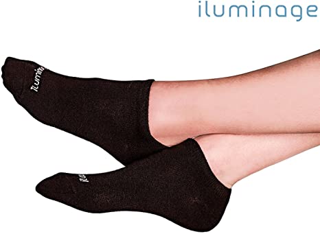 Iluminage Skin Rejuvenating Socks with Patented Copper for Women or Men - Large