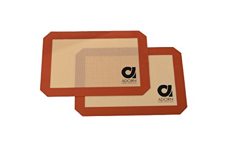 Adorn Non-stick Silicone Baking Mats - 2 Pack (8 X 11)