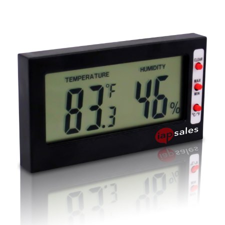 Easy to Read Indoor Digital Thermometer and Humidity Monitor  Large Digital Display Works in Celsius and Fahrenheit Simple Temperature and Relative Humidity Meter