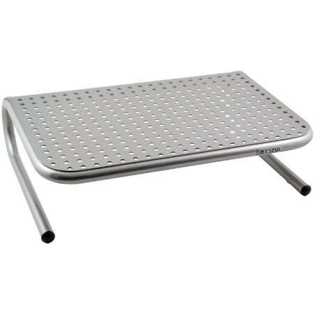 Allsop Metal Art Jr. Monitor Stand, holds 40 lbs with keyboard storage space - Pewter (27021)