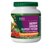 Berry Green Superfood with Goji Acai and Raspberry Raw Organic Nutrition- Vegan and Gluten Free - 240 Grams