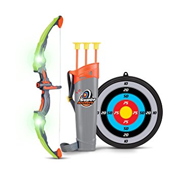 SainSmart Jr. Kids Bow and Arrow Toy, Princess Basic Archery Set Outdoor Hunting Game with 3 Suction Cup Arrows, Target and Quiver