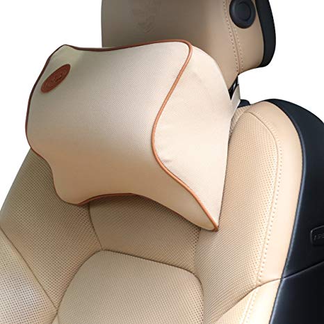 Anyshock Car Headrest Pillow Memory Foam Car Neck Support Pillow Auto Head Neck Rest Cushion with Ergonomically for Adjust Sitting Position Relief Pain of Back/Spine/Coccyx in Travel/Office/Home/Car