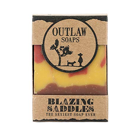 Blazing Saddles (The sexiest soap ever) - 2 Pack of handmade soap for men and women. Smells like leather, gunpowder, sandalwood, and sagebrush