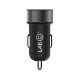 Lab C Dual USB Car Charger for Android Samsung Galaxy Note Blackberry Bluetooth Headsets Headphones Garmin Navigators - Space Grey with Micro 5 pin Cable