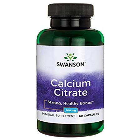 Swanson Calcium Citrate (200mg, 60 Capsules)