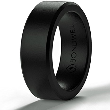 Silicone Wedding Ring for Men - "Protect Your Finger & Your Marriage" - Safe, Durable Band Like Rubber for Active Athletes, Cross-Fit, Military, Firemen, Craftsmen - 100%