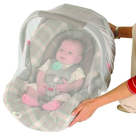 Nuby Mosquito Net for Baby Strollers and Carriers, White, Universal Size, Bug Cover, Weather Protection