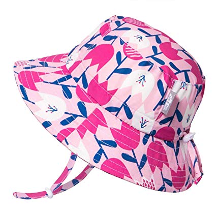 JAN & JUL Girls Quick-Dry Sun-Hat 50 UPF Protection, Adjustable Straps, for Baby, Toddler, Kids