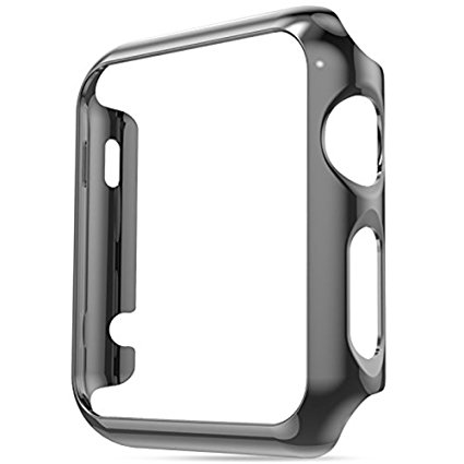 Apple Watch Case, Imymax Ultra-Thin PC Plated Plating Bumper iWatch Protective Cover Case for Apple Watch Sport / Edition Series 1 - Space Gray 42mm