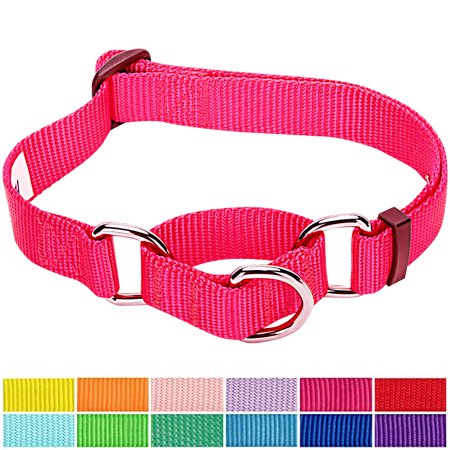 Blueberry Pet Adjustable Dog Martingale Collar Made for Last, French Pink, Small, Neck 12"-16"