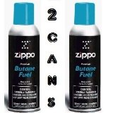 2 Large Zippo Blu Butane Refills for Lighters 2 Cans of 582oz each